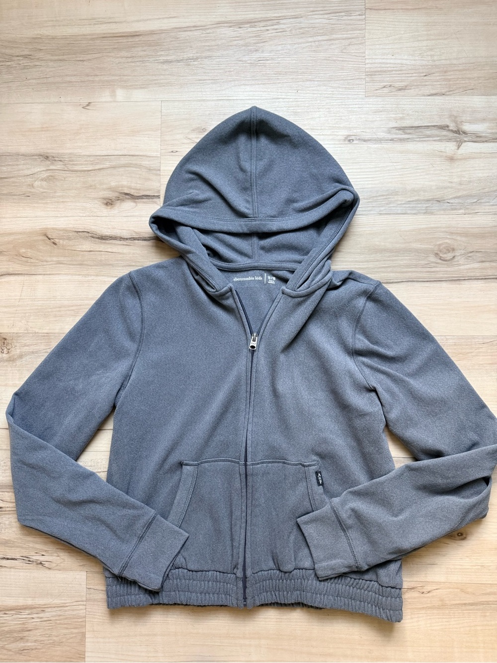 Abercrombie Kids Girls Gray Full Zip Hooded Hoodie w/ Pockets